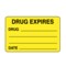 Nevs Label, Drug Expires 1-15/16" x 3" Yellow w/Black P-1234 - alternate 1